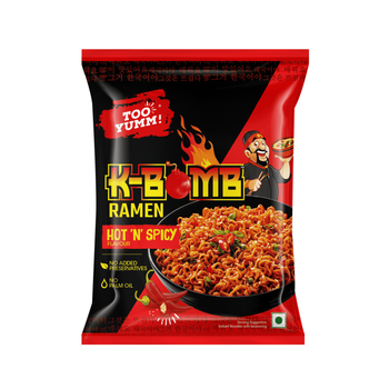 Too Yumm K-Bomb Ramen Hot n Spicy Instant Noodles | Korean Veg