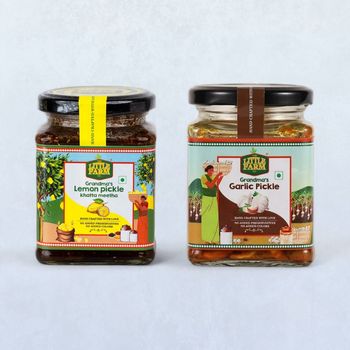 Lemon Khatta Meetha Pickle(300gms) & Garlic Pickle(250gms) Combo