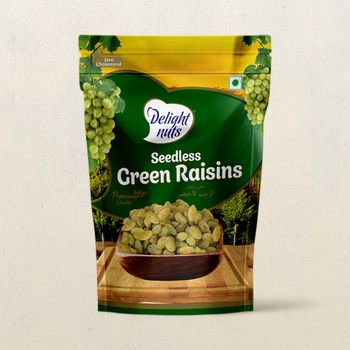 Delight Nuts Seedless Green Raisins - Premium Quality