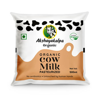 Akshayakalpa Organic Pasteurized Cow Fresh Milk (Pouch)