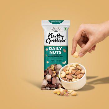 Nutty Gritties Daily Mix Nuts roasted in Himalayan Pink Salt - Macadamias, Hazelnuts, Pistachios, Almonds, Cashews