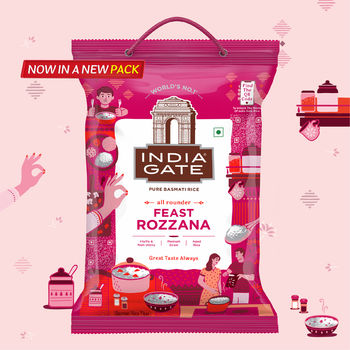 India Gate All Rounder Feast Rozzana Basmati Rice | Aged Rice | Fluffy and Non-Sticky