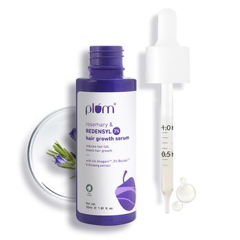 Plum Rosemary & 3% Redensyl Hair Growth Serum With 4% Anagain 3% Baicapil & Ginseng Extract