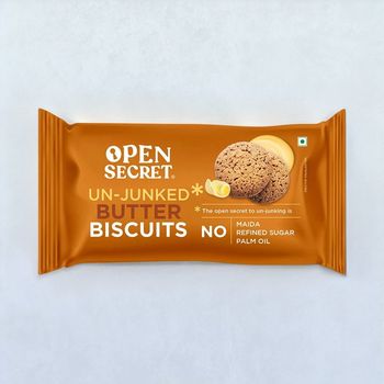 Open Secret Zero Maida Butter Millet Biscuit | Healthy Snacks with Zero Refined Sugar & No Palm Oil