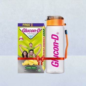 Glucon-D Nimbu Pani Glucose Powder Refill (Free Sipper) - 1Kg