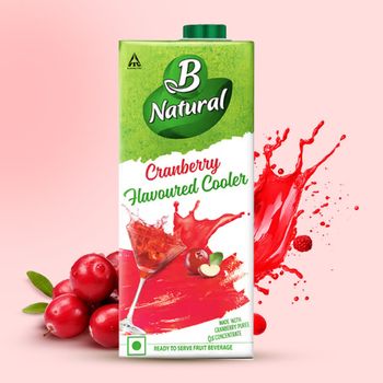 B Natual Cranberry Juice Tetrapack