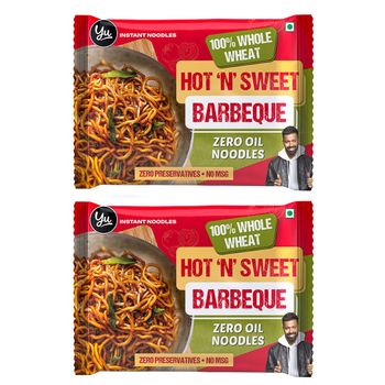 Yu Hot Barbeque - 100% Whole Wheat Instant Noodles | Pack Of 2