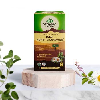 Organic India Tulsi Honey Chamomile - Pack Of 25 Tea Bags
