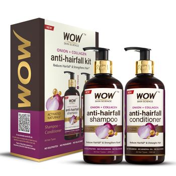 Wow Skin Science Red Onion Black Seed Oil Shampoo & Conditioner Kit