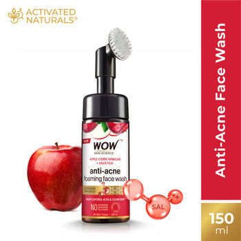 WOW Skin Science Apple Cider Vinegar Foaming Face Wash - No Parabens, Sulphate & Silicones