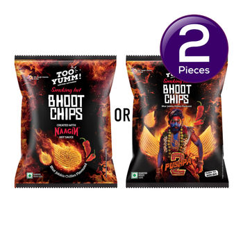 Too Yumm! Bhoot Chips Created With Naagin Hot Sauce | Tasty & Spicy Potato Chips | 100% Vegetarian 82 g Combo