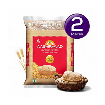 Aashirvaad Atta - Superior MP Whole Wheat, No Maida | Pouch 10 kg Combo