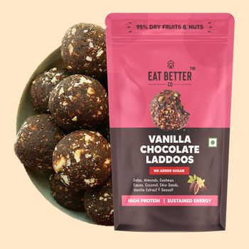 Eat Better Co - Vanilla & Chocolate Ladoos - No Added Sugar - High Protein, 100% Natural
