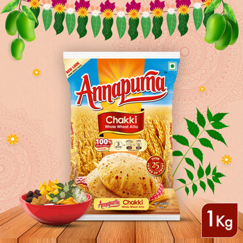 Annapurna Chakki Whole Wheat Atta/ 100% Whole Wheat, No Maida
