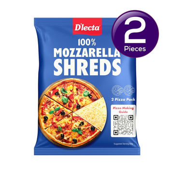 D'lecta Shredded Mozzarella Pizza Cheese 140 g Combo