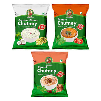 Ammamma'S Peanut Chutney(100gms), Ammamma'S Tomato Chutney(100gms) & Aammamma'S Coconut Chana Chutney(100gms) Combo