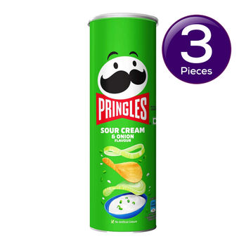 Pringles Potato Chips Sour Cream & Onion Flavour 107 g Combo