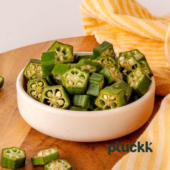 Pluckk Diced Lady Finger, 200 g