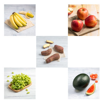 Banana (4pc) & Sweet Potato (500g) & Apple Royal Gala (2pc) & Grapes Green Seedless (500g) & Watermelon Kiran (1pc) Combo