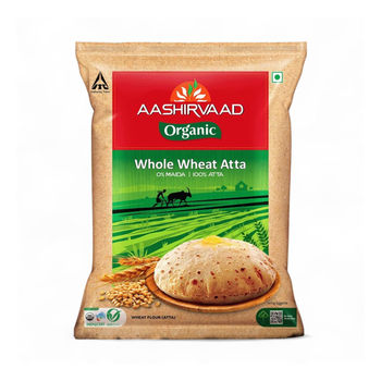 Aashirvaad Organic 100% Organic Whole Wheat Atta, 0% Maida