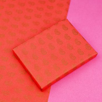 Red Floral Gift Wrap Paper By Servdharm | Set of 5