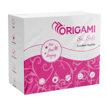 Origami Luncheon Tissue Paper Napkins - 32 X 32 cm - 50 Serviettes