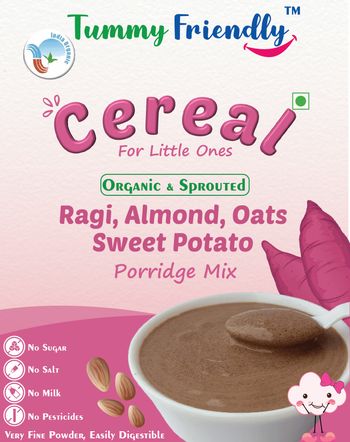 Tummy Friendly Ragi Oats Sweet Potato | Certified Organic Farm Baby Cereal | MultiGrain Baby Food