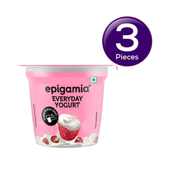 Epigamia Lychee Flavoured Yogurt 75 g Combo