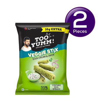 Too Yumm! Sour Cream & Onion Veggie Stix | Munching Snack | On-the-Go Munchies 75 g Combo
