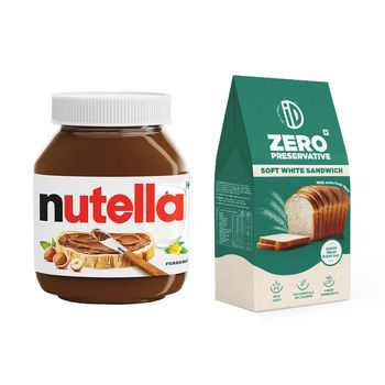 Ferrero Nutella Hazelnut Spread(180gms) & Idâ Soft White Sandwich Bread(300gms) Combo