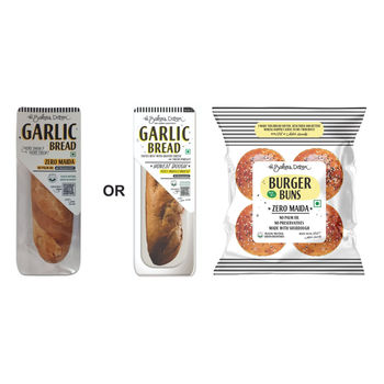 O Garlic Bread(160gms) & O Burger Buns Wholewheat Pack Of 2(4pc) Combo