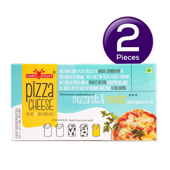 Dairy Craft Pizza Cheese Block (Mozzarella + Cheddar) 200 g Combo