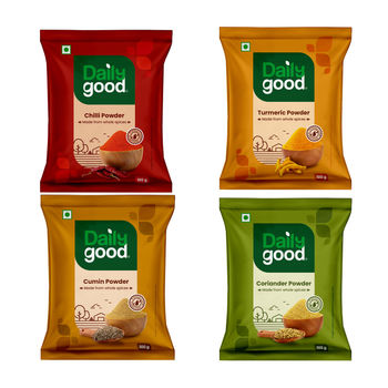 Daily Good Chilli Powder(100gms), Daily Good Coriadner Powder(100gms) & Daily Good Cumin Powder(100gms) & Daily Good Turmeric Powder(100gms) Combo