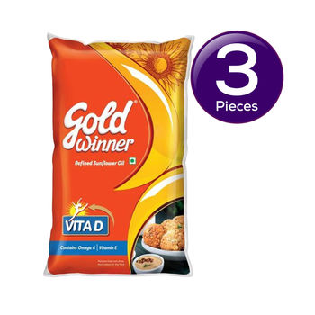 Gold Winner Refined Sunflower Oil - Pouch 1 l Combo