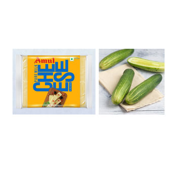 Amul Cheese Slices(1pc) & Cucumber Green(1pc) Combo