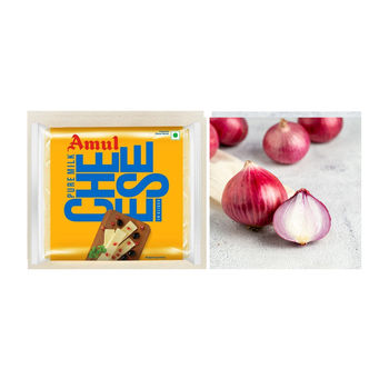 Amul Cheese Slices(1pc) & Onion(1pc) Combo
