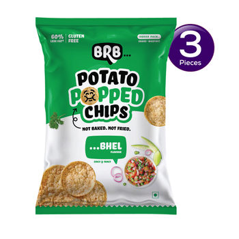 BRB Potato Popped Chips - Bhel Flavour 48 g Combo