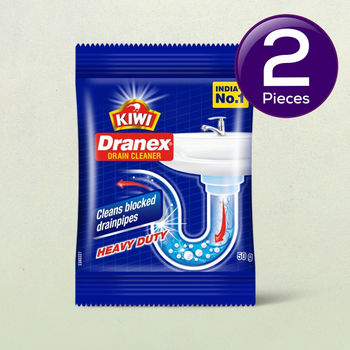 Mr. Muscle Kiwi Dranex Drain Cleaner Powder, Removes Clogs, Blockages In Just 30 Minutes 50 g Combo