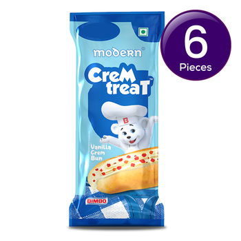Modern Cremtreat Vanilla Cream Bun 50 g Combo