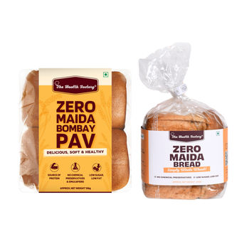 The Health Factory Zero Maida Bombay Pav-Simply Whole Wheat(156gms) & The Health Factory Zero Maida Bread - Simply Whole Wheat(250gms) Combo