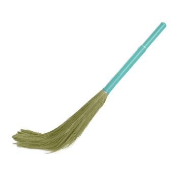 Capsicum Broom Phool Jhadu Natural Grass With Heavy Duty Plastic Handle Floor Cleaning Multi-Color