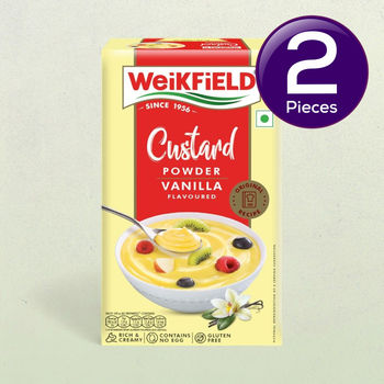 Weikfield Custard Powder Vanilla Flavour Carton 200 g Combo