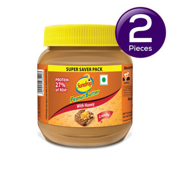 Sundrop Peanut Butter With Honey - Crunchy 300 g Combo