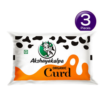 Akshayakalpa Organic Curd Pouch 200 g Combo