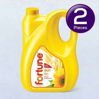 Fortune Sunlite Refined Sunflower Oil - Jar 5 l Combo