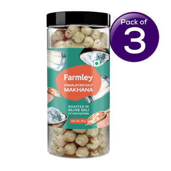 Farmley Himalayan Salted Makhana Roasted In Olive Oil 77 g Combo