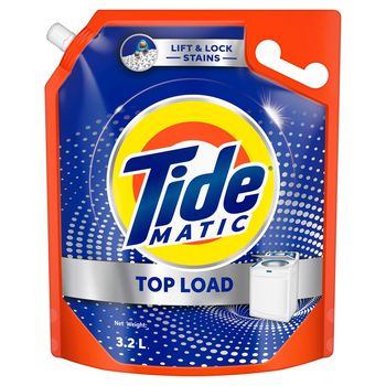 Tide Matic Liquid Detergent Top Load | Stain Removal in Washing Machine