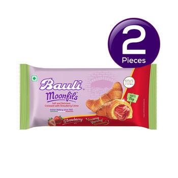 Bauli Moonfils Croissants Strawberry (Veg) 50 g Combo