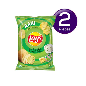 Lay's American Cream & Onion Potato Chips 143 g Combo