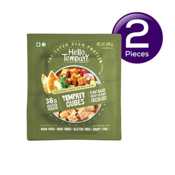 Hello Tempayy Natural Tempeh Cubes Protein & Fibre Rich 200 g Combo